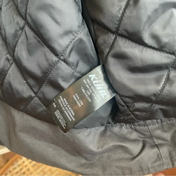 KUHL Kaffe Racer Jacket Charcoal Gray Quilted Full Zip Men L Outdoor Minimalist - Picture 10 of 12